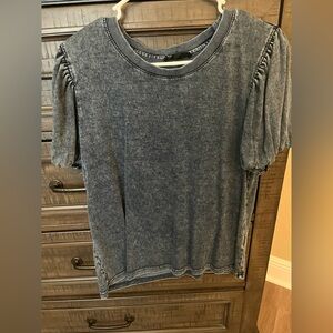 Women's Blue Jean Soft Material Short Sleeve Top